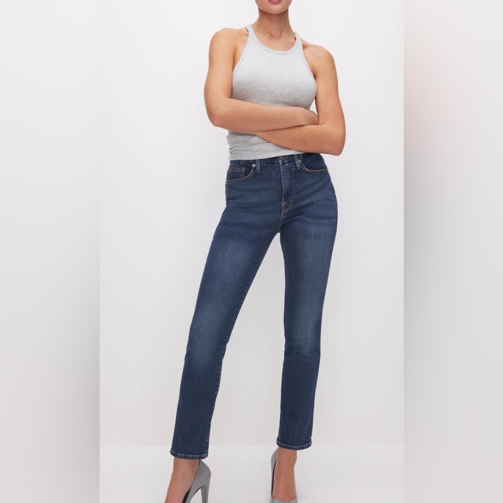 Good American Good Legs Straight
Leg Jeans (Indigo 511)